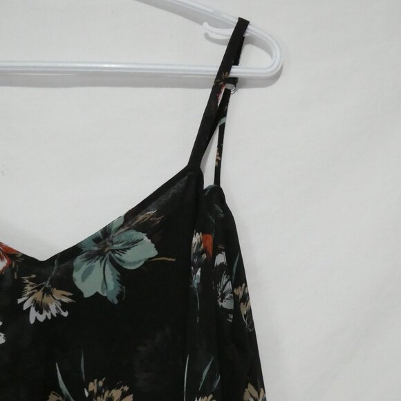TORRID | size 2 | Black Floral Cami Top With Spaghetti Straps - Picture 11 of 15